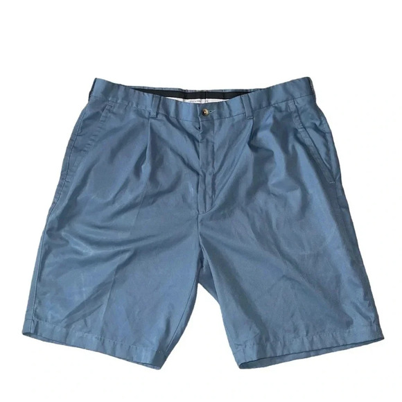 Tehama Golf Shorts Mens 38 Blue Regular Fit Pleated Front Zip Fly Sports Outdoor - Picture 1 of 3